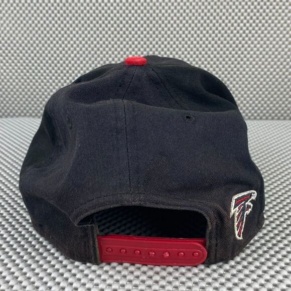 NFL New Era Atlanta Falcons Hat Cap Mens One Size Black Red Logo Snap Back - Picture 6 of 10